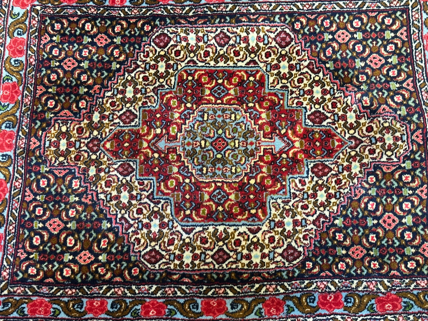 Orientteppich handgeknüpft Bidjar Senneh 102x75 cm