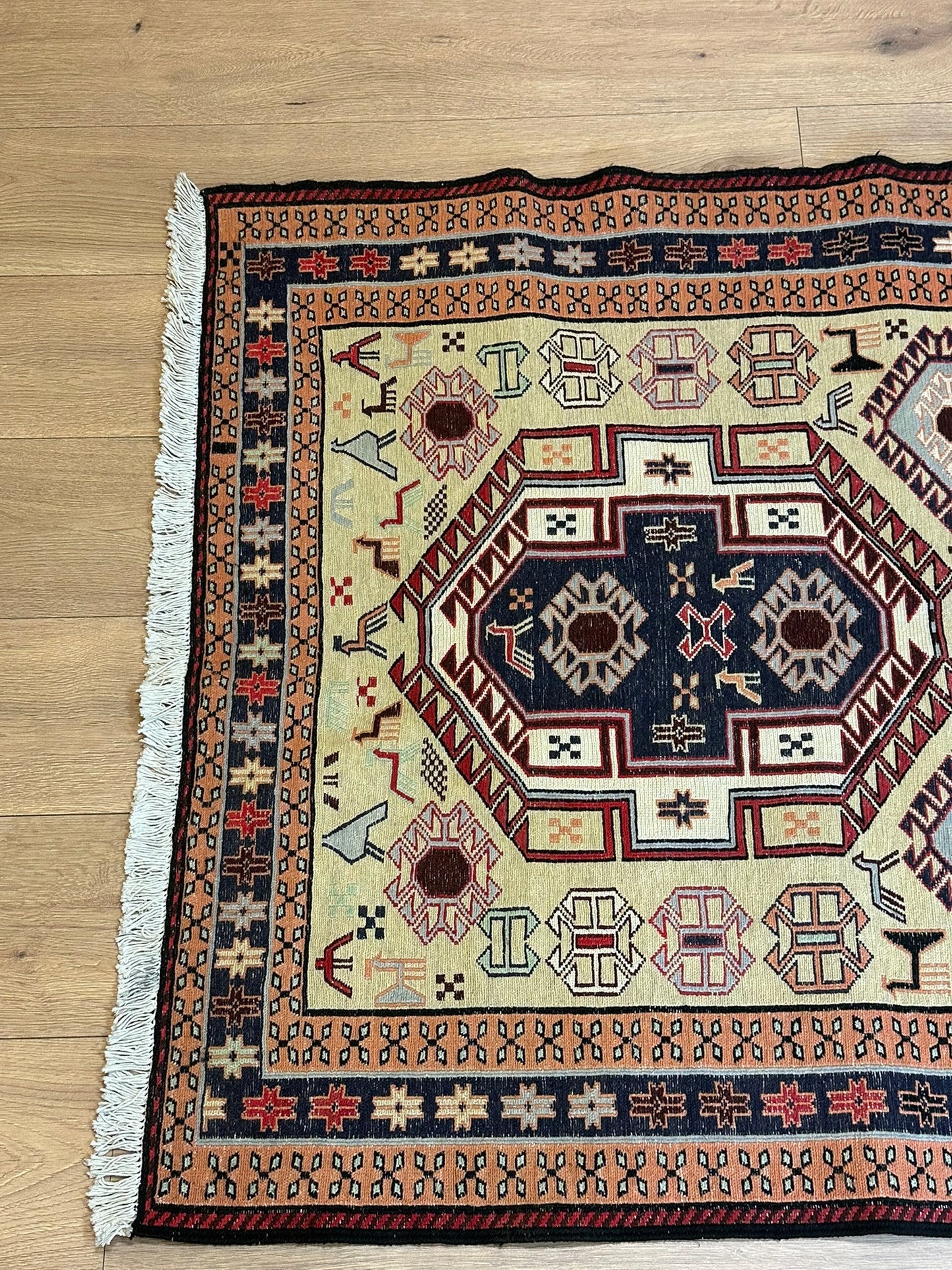 Orientteppich handgeknüpft 280x104 cm Sumack Kelim
