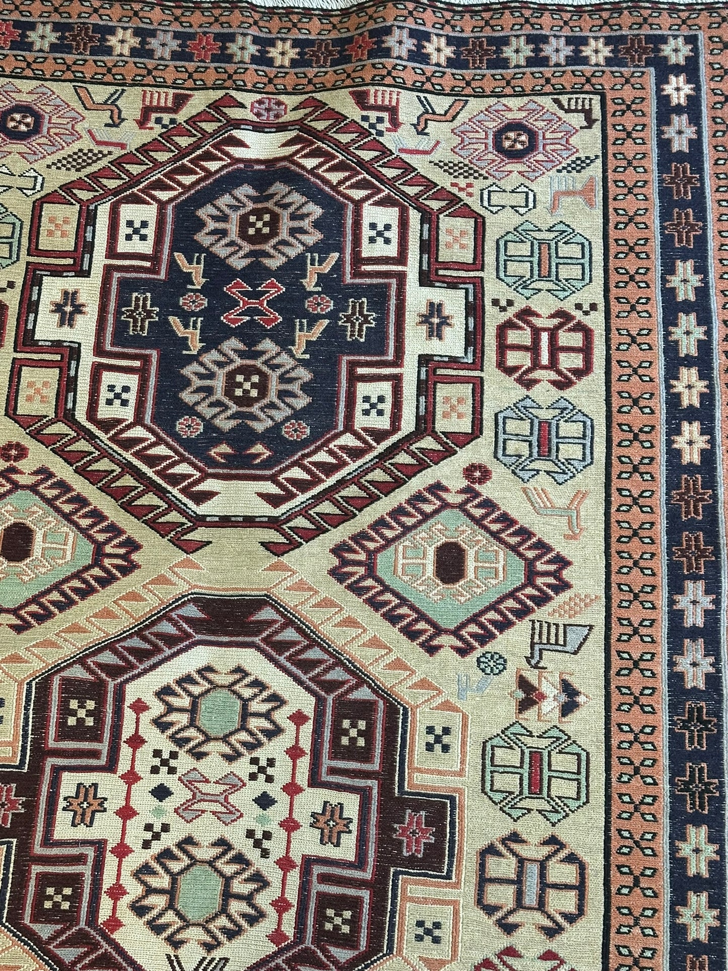 Orientteppich handgeknüpft 280x104 cm Sumack Kelim