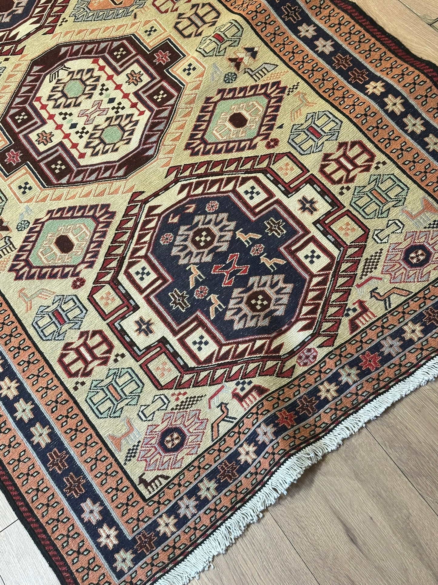 Orientteppich handgeknüpft 280x104 cm Sumack Kelim