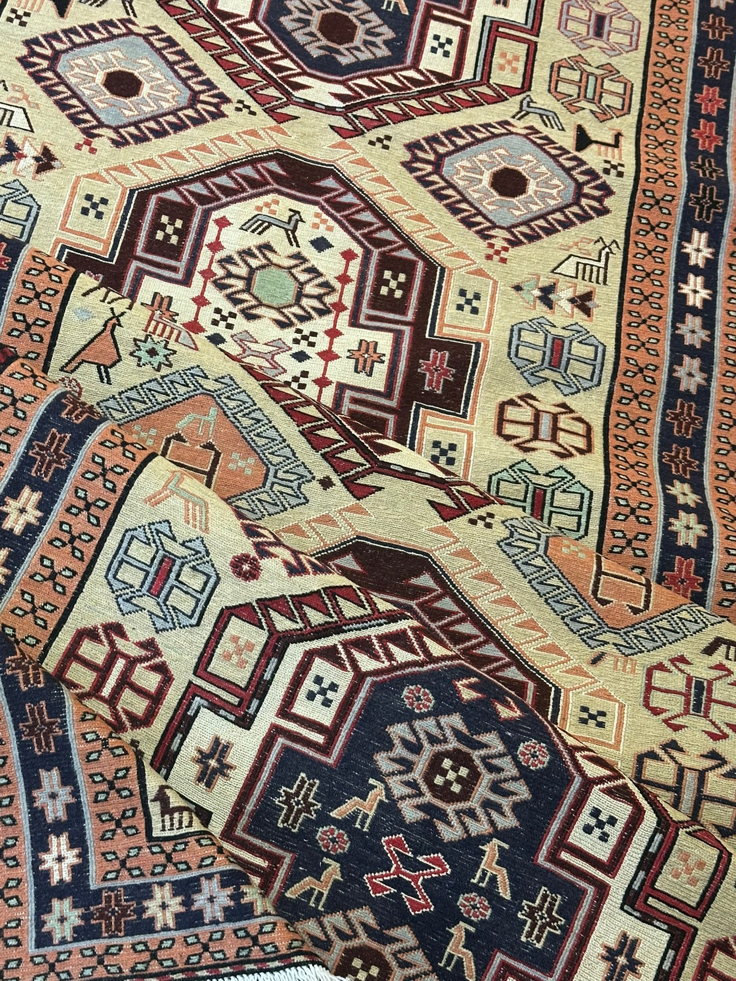 Orientteppich handgeknüpft 280x104 cm Sumack Kelim