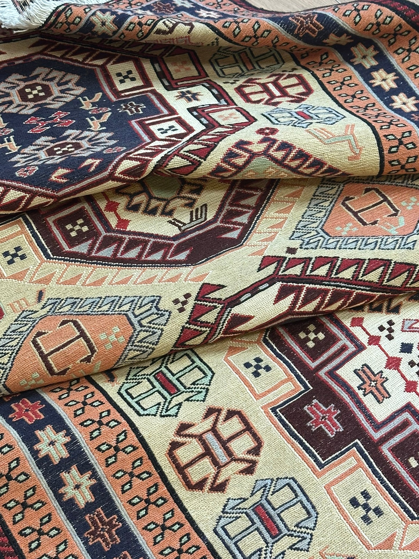 Orientteppich handgeknüpft 280x104 cm Sumack Kelim