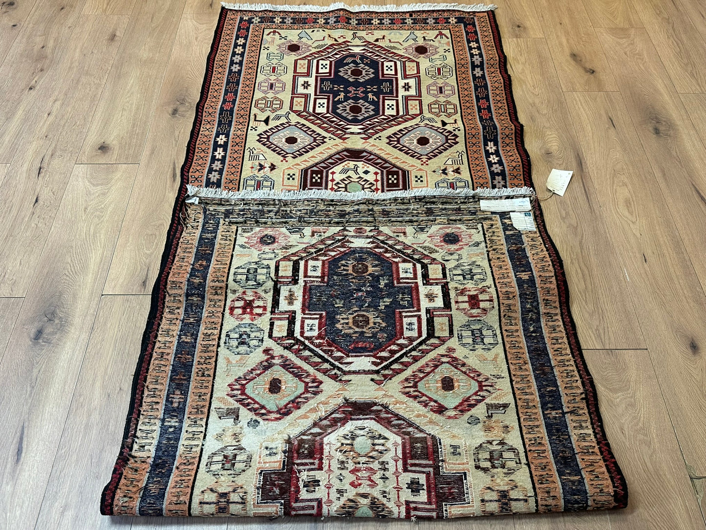 Orientteppich handgeknüpft 280x104 cm Sumack Kelim