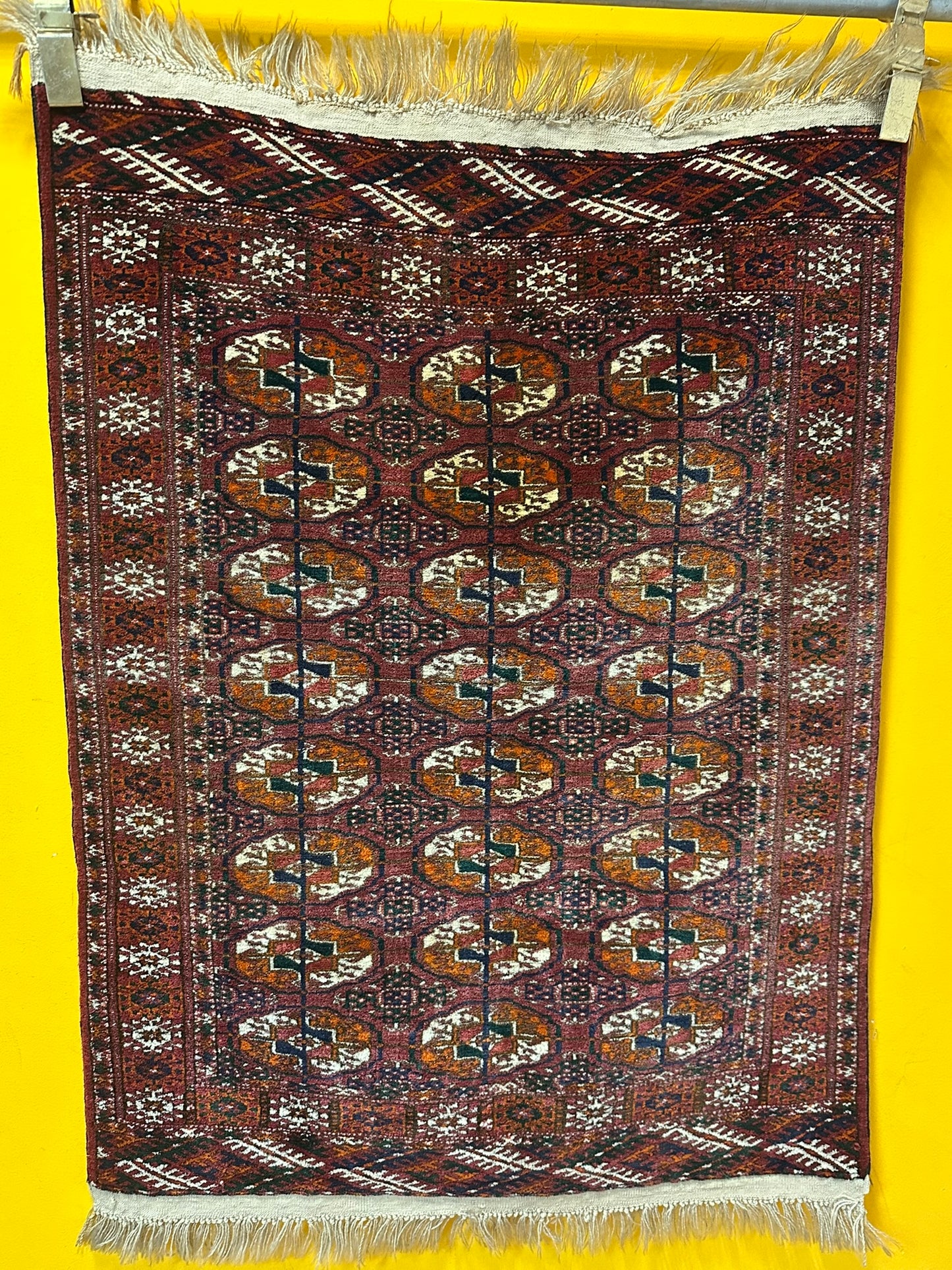 Orientteppich handgeknüpft ANTIK 106x83 cm Joumut Buchara