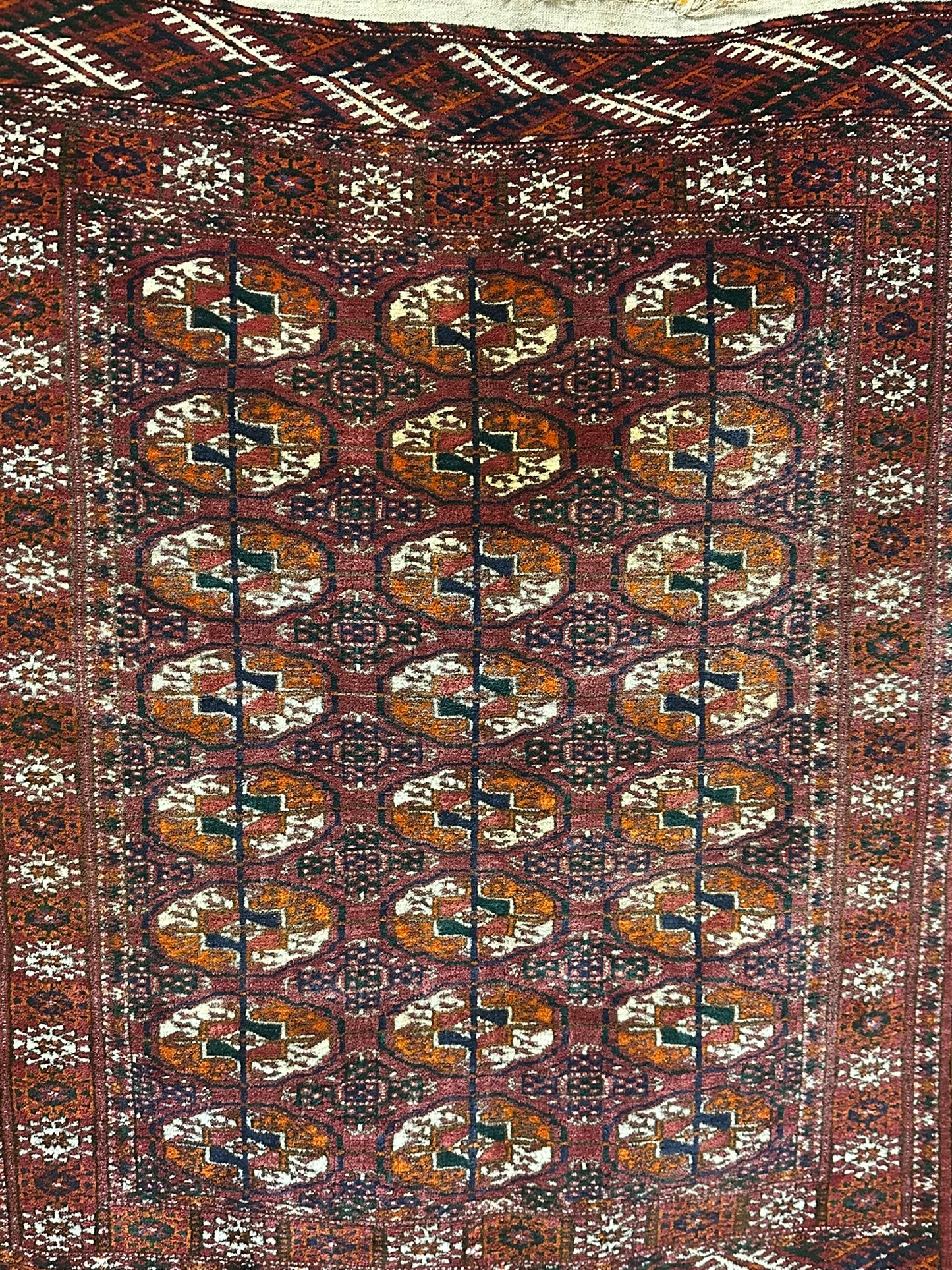 Orientteppich handgeknüpft ANTIK 106x83 cm Joumut Buchara