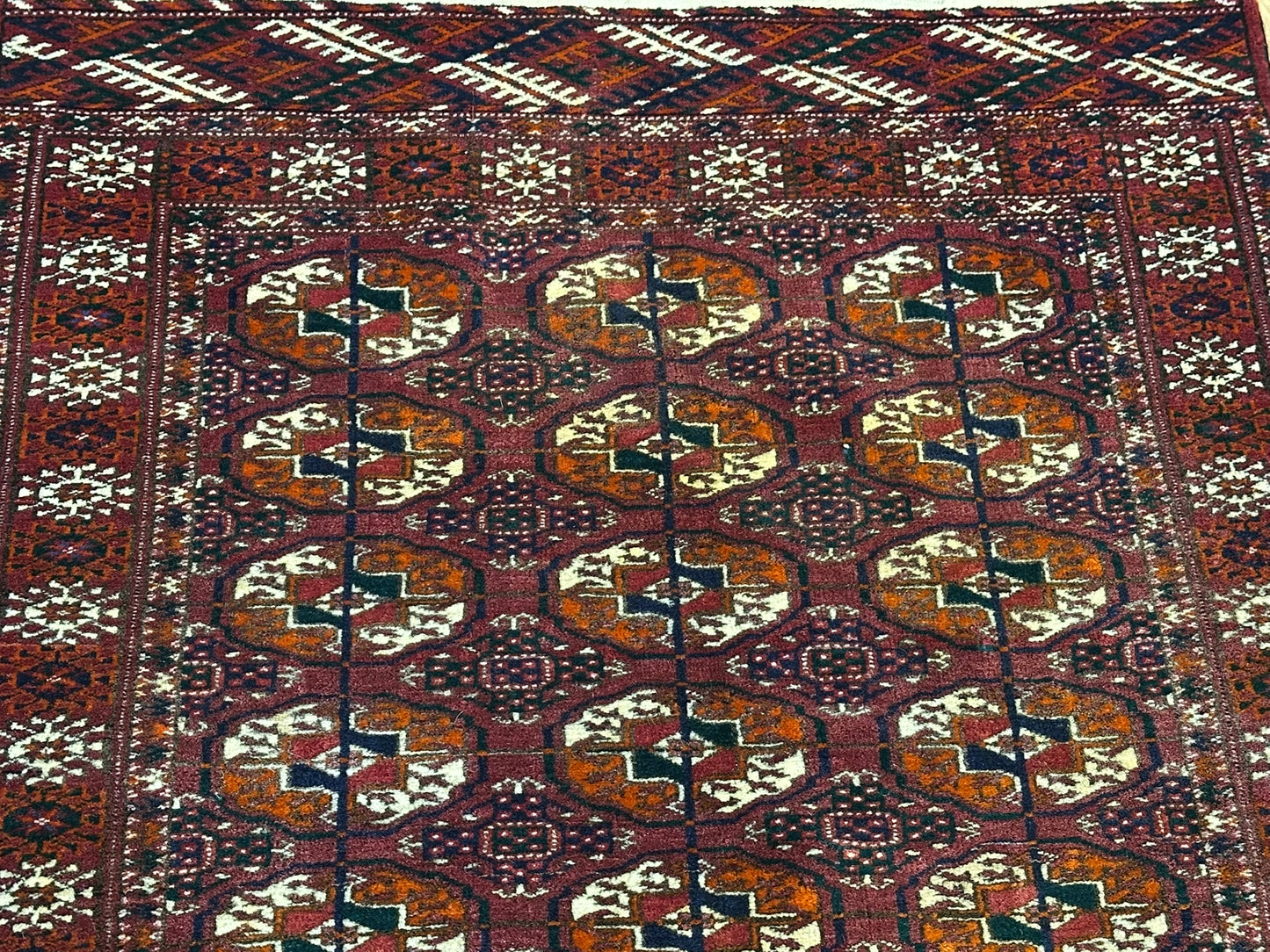 Orientteppich handgeknüpft ANTIK 106x83 cm Joumut Buchara