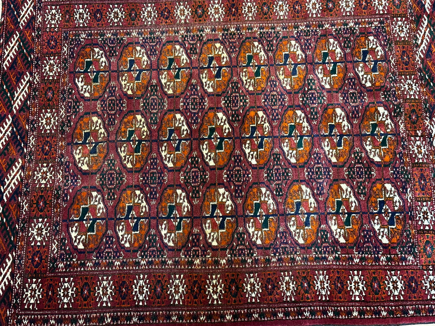 Orientteppich handgeknüpft ANTIK 106x83 cm Joumut Buchara