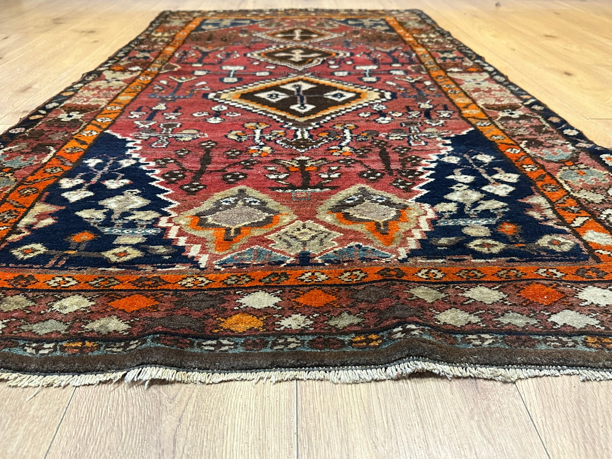 Antiker Malayer Orientteppich handgeknüpft 195x105 cm