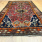 Antiker Malayer Orientteppich handgeknüpft 195x105 cm
