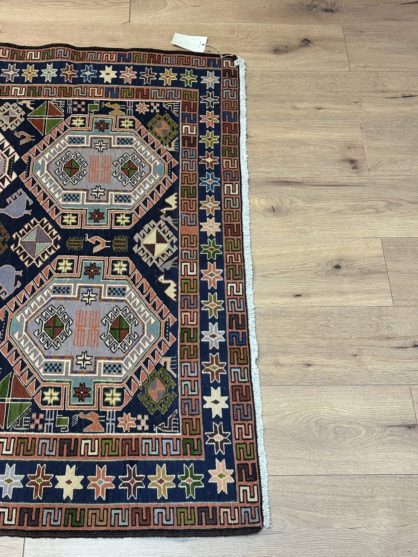 Orientteppich handgeknüpft 200x134 cm Sumack Kelim Kazak