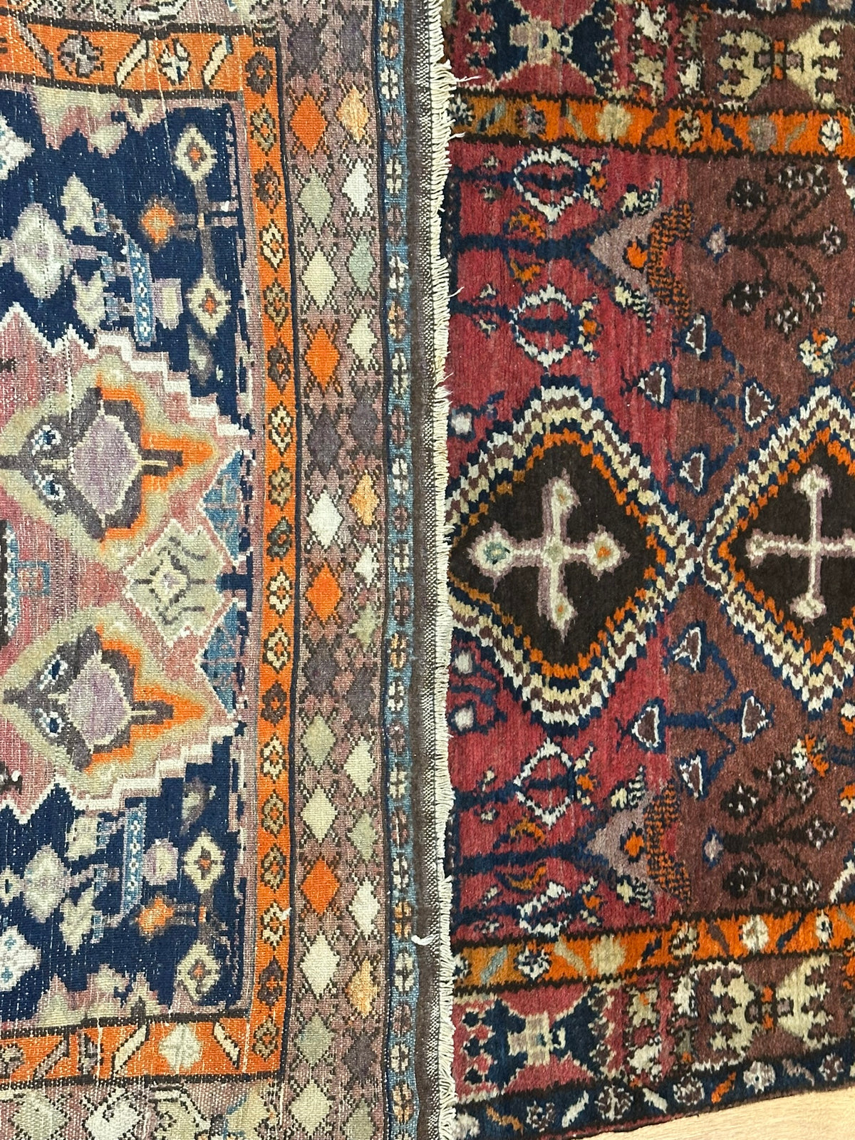 Antiker Malayer Orientteppich handgeknüpft 195x105 cm