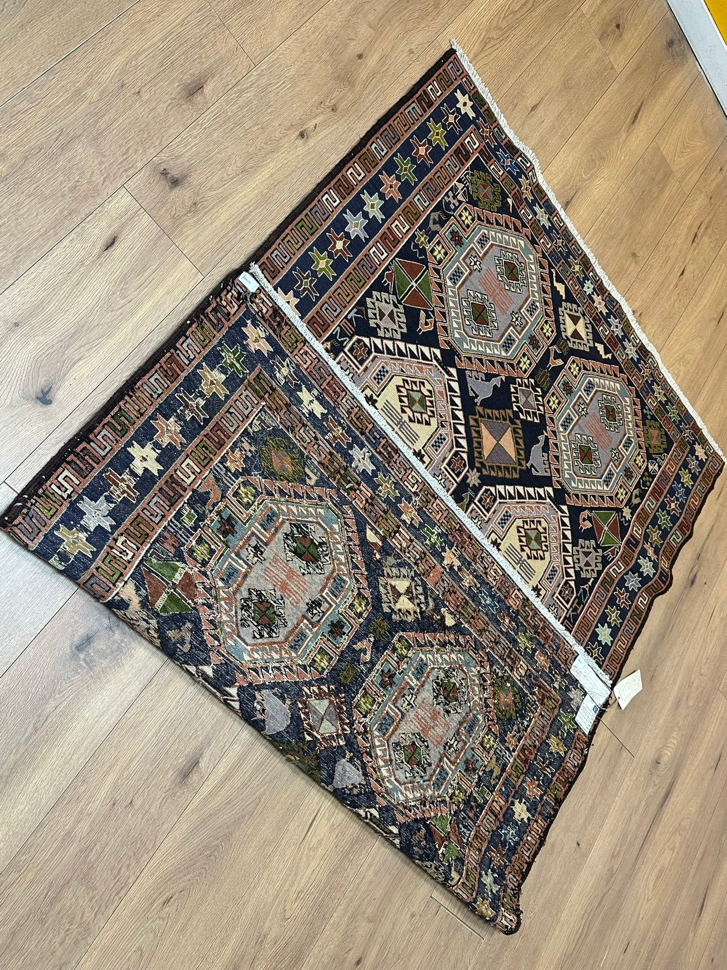 Orientteppich handgeknüpft 200x134 cm Sumack Kelim Kazak