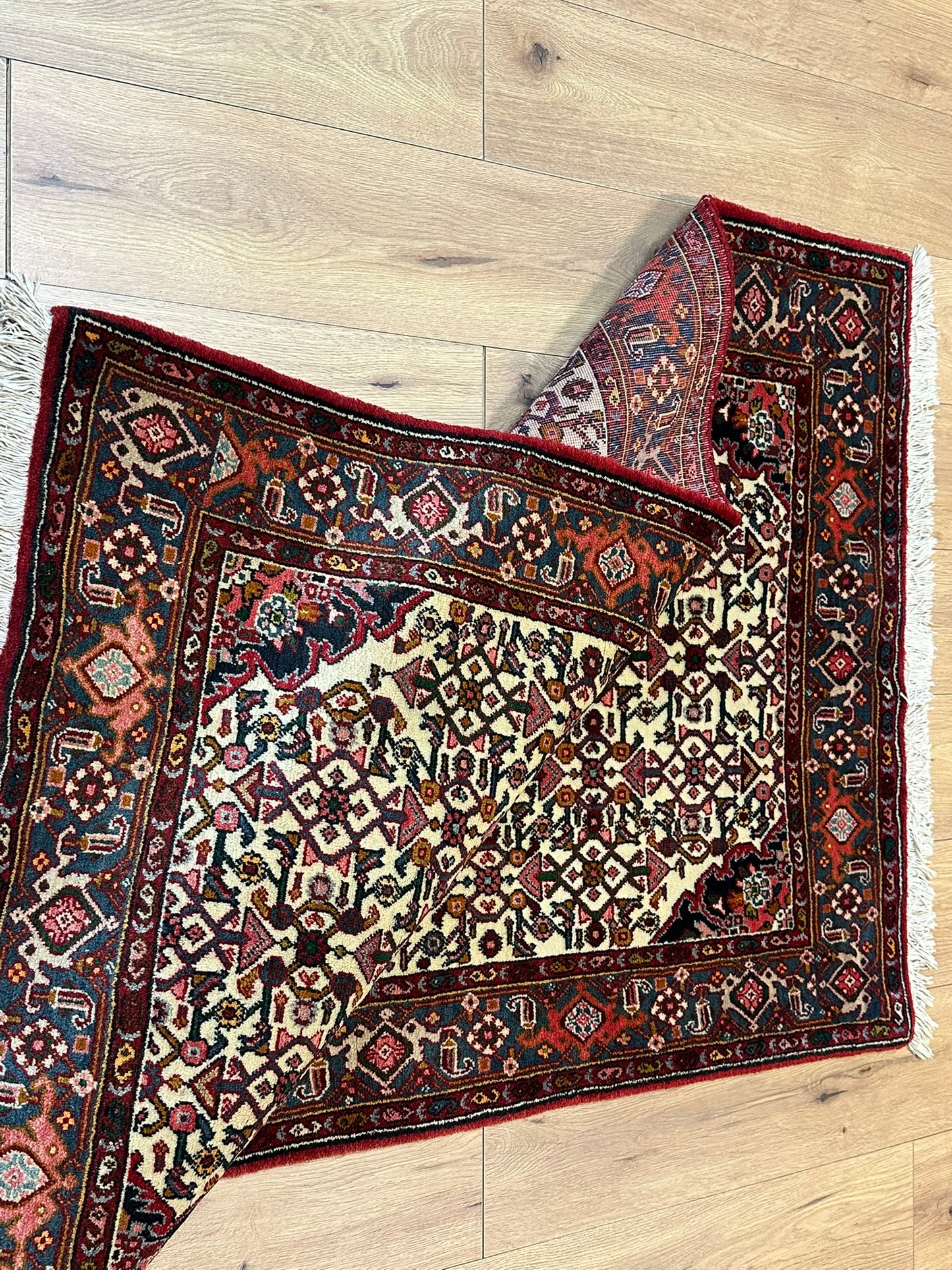 Orientteppich handgeknüpft 157x104 cm Bidjar Schurwolle