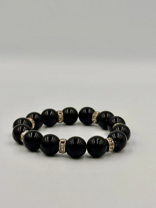 Elegantes Onyx Perlen Armband mit Wunderschönen Steinen