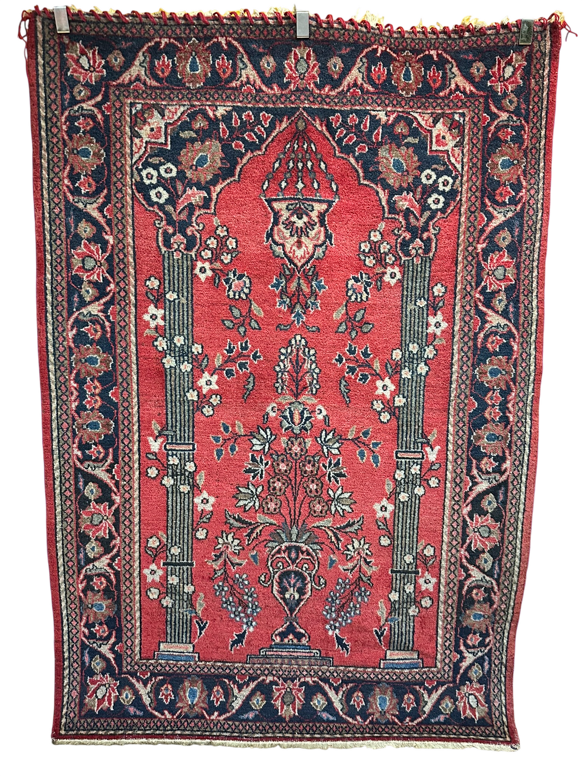 Antiker Keschan Orientteppich handgeknüpft 195x135 cm