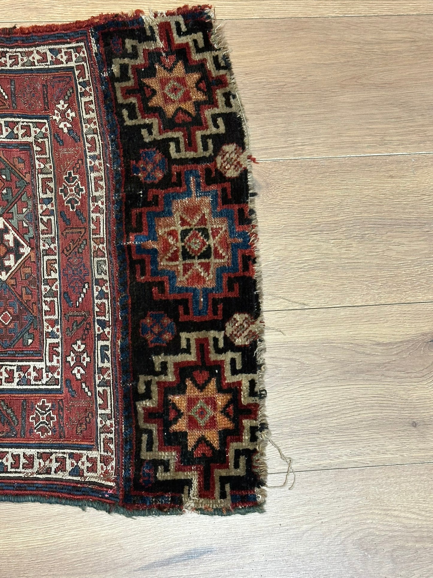 Orientteppich handgeknüpft 63x56 cm Sumack Kazak Antik