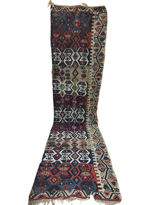 Orientteppich handgeknüpft 325x90 cm ANTIK Kilim Anatolien