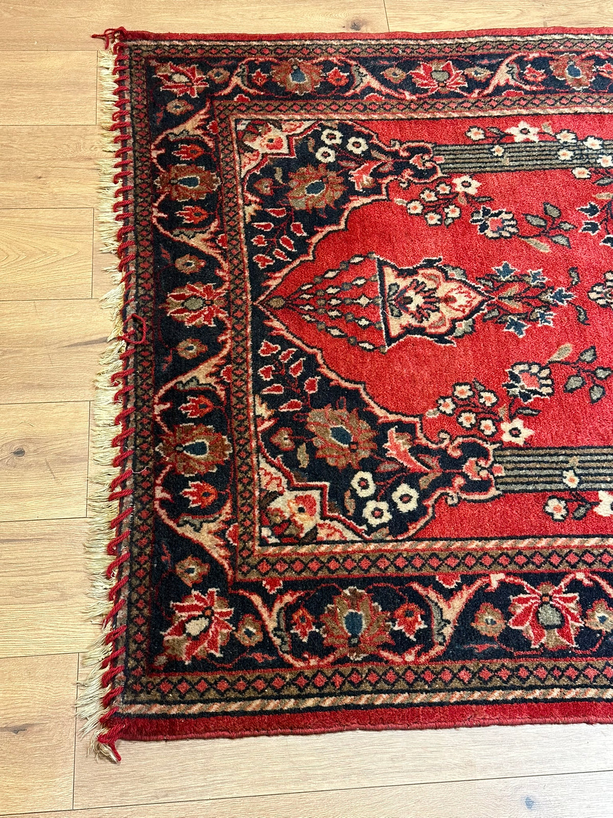 Antiker Keschan Orientteppich handgeknüpft 195x135 cm