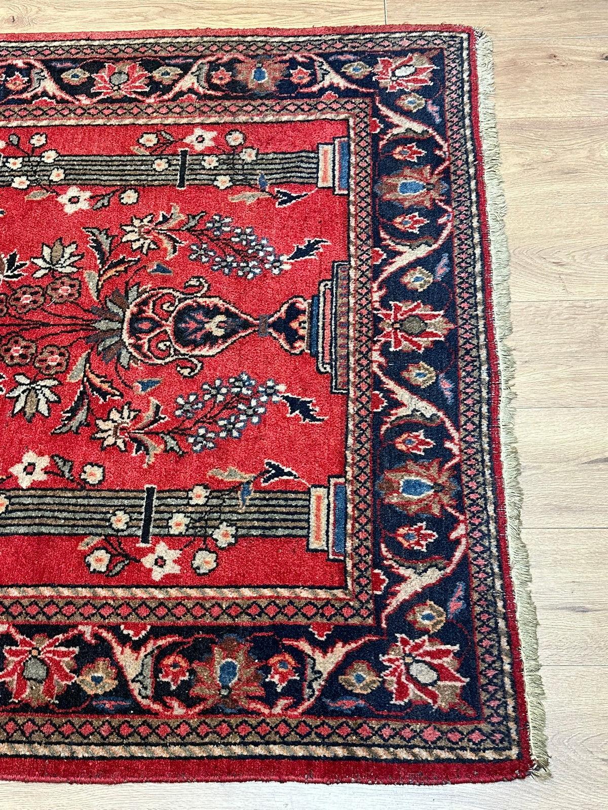 Antiker Keschan Orientteppich handgeknüpft 195x135 cm