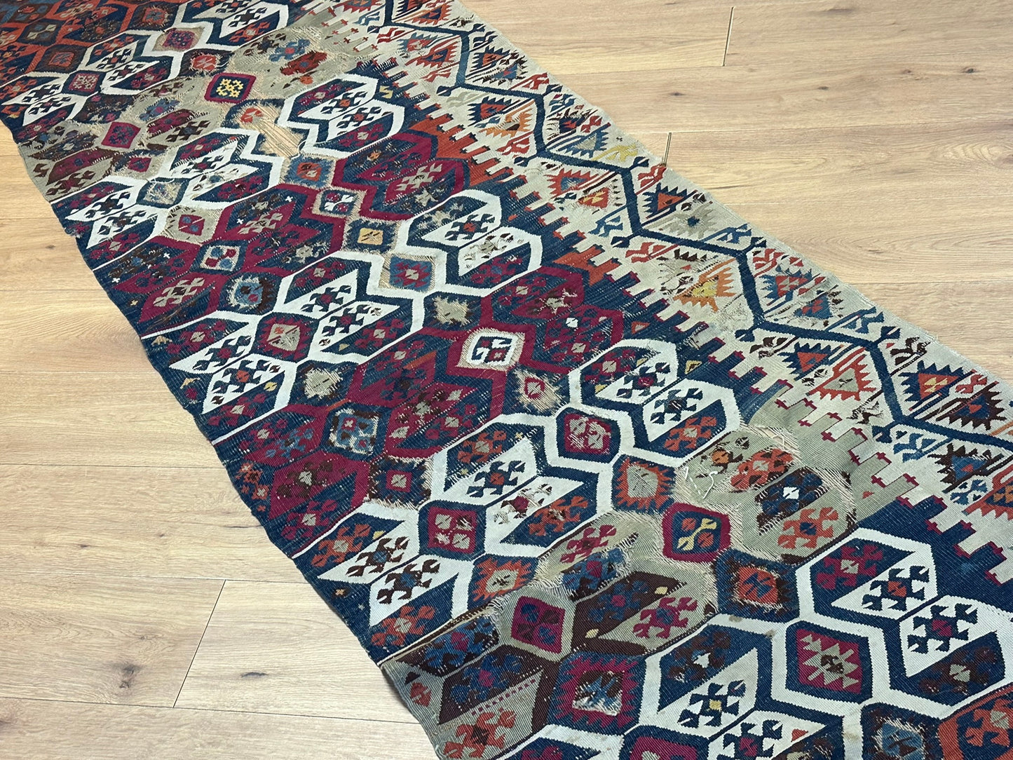 Orientteppich handgeknüpft 325x90 cm ANTIK Kilim Anatolien