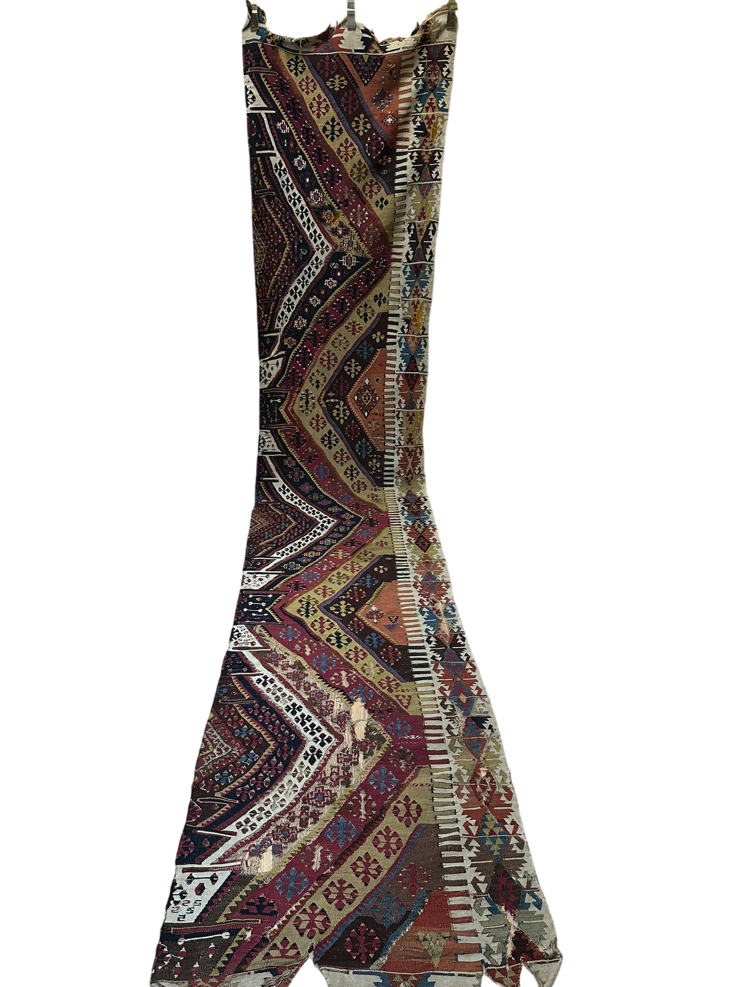 Orientteppich handgeknüpft 413x84 cm ANTIK Kilim Anatolien