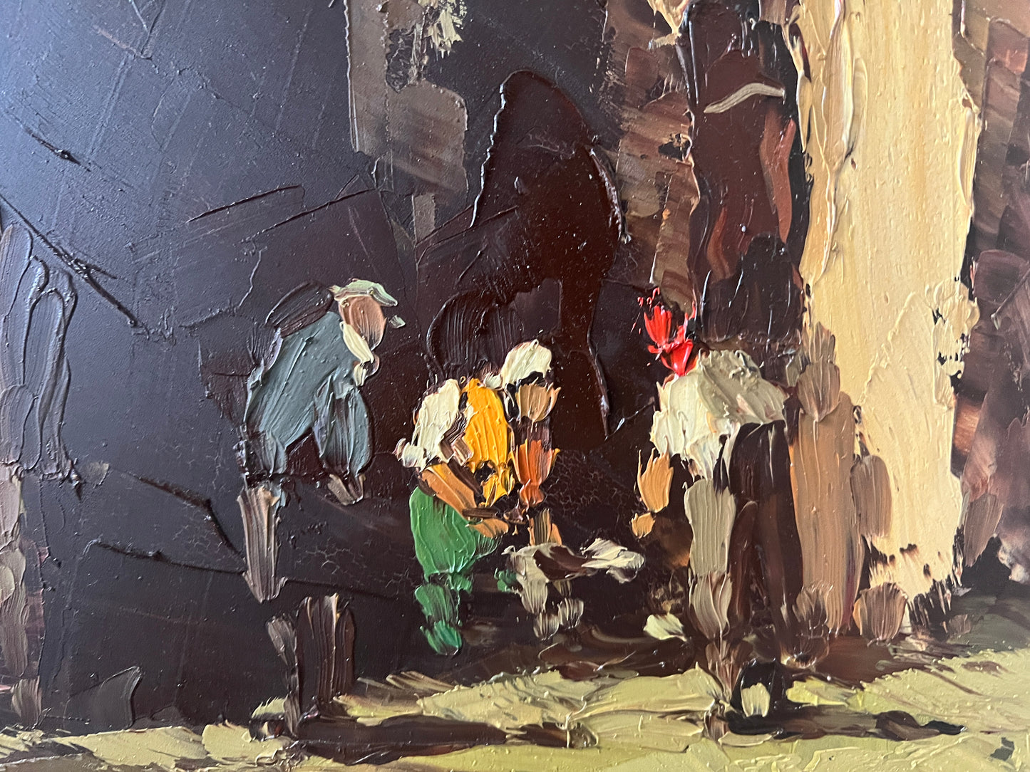 Hein Hoppmann (1901-1982) Ölgemälde Bauern bei der Arbeit 72x62cm