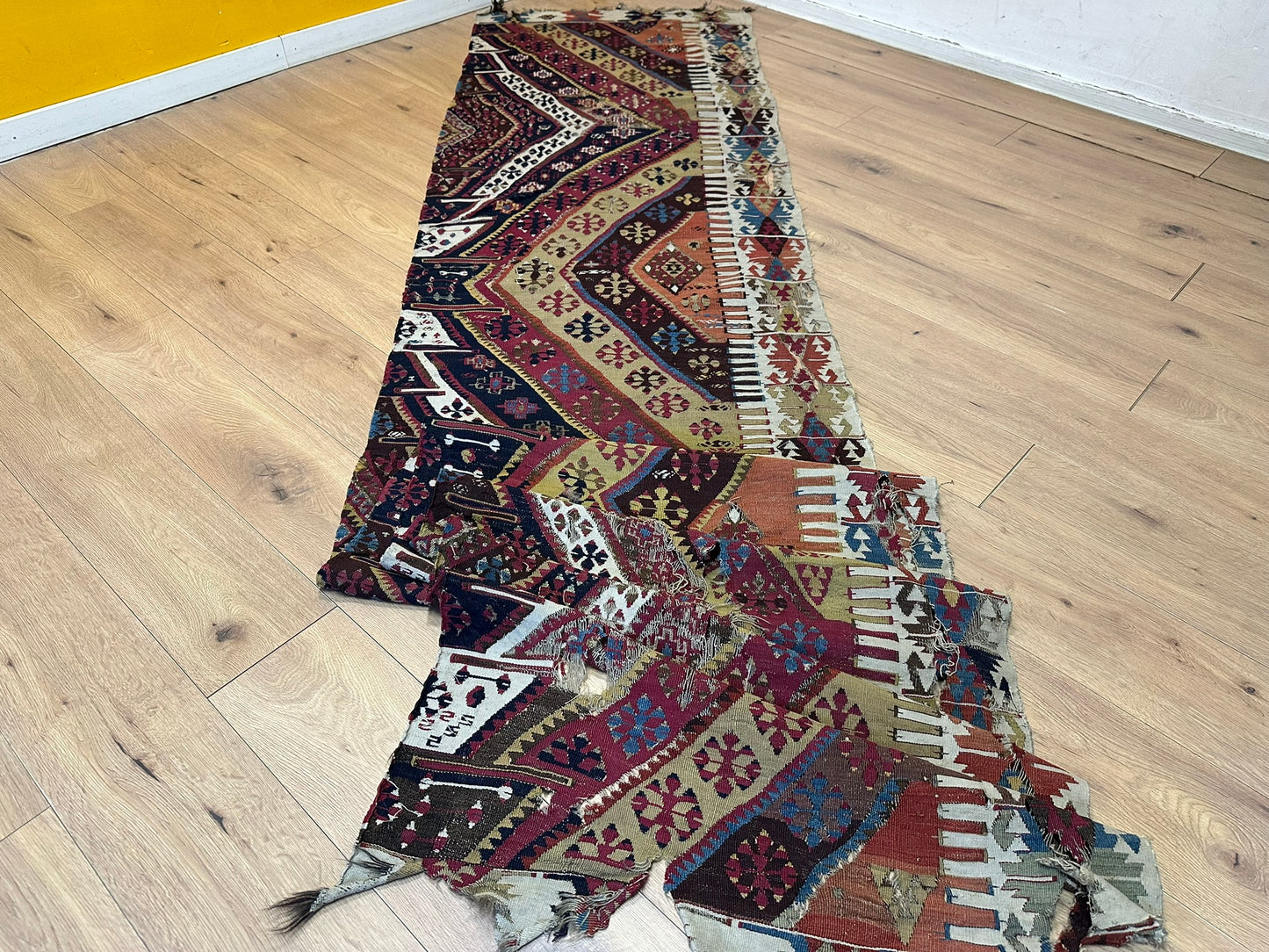 Orientteppich handgeknüpft 413x84 cm ANTIK Kilim Anatolien