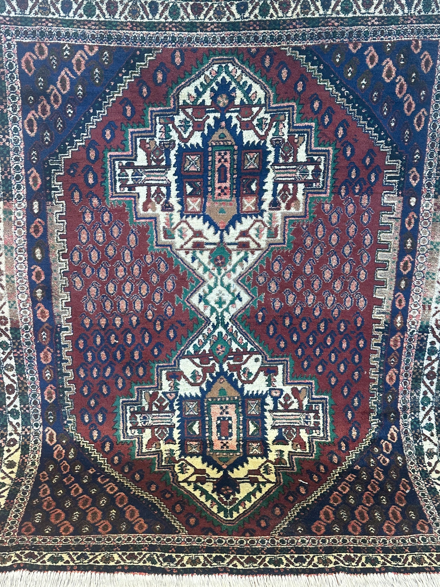 Handgeknüpfter  Afschari Perser Orientteppich in Naturfarben 150x115 cm