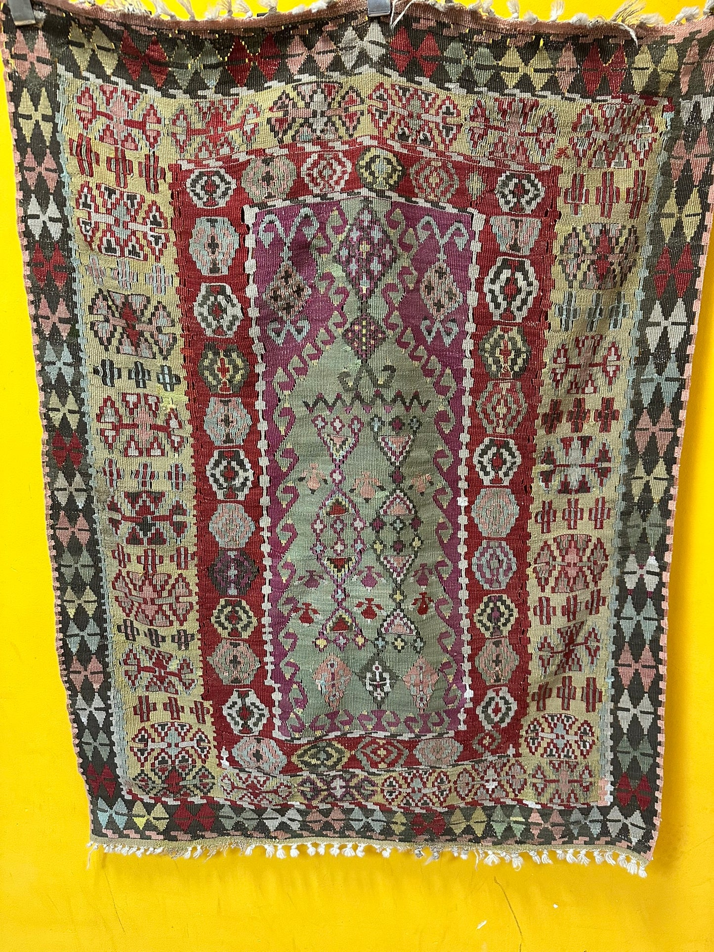 Orientteppich handgeknüpft 133x103 cm ANTIK Kilim Anatolien