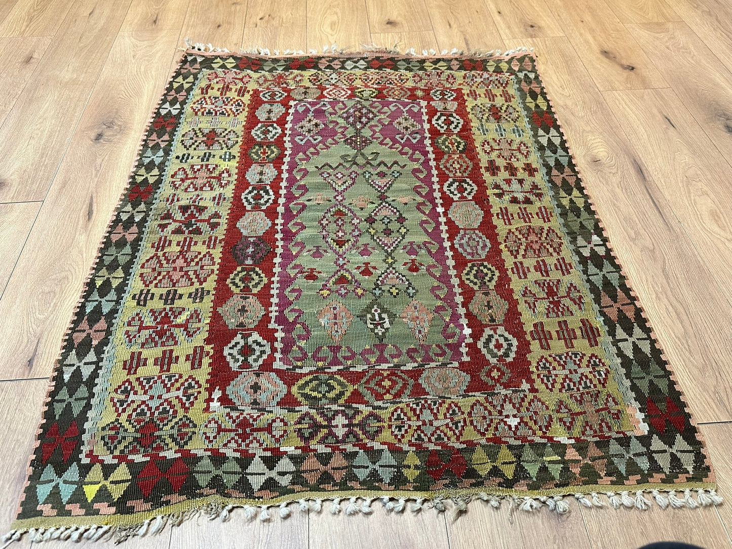 Orientteppich handgeknüpft 133x103 cm ANTIK Kilim Anatolien