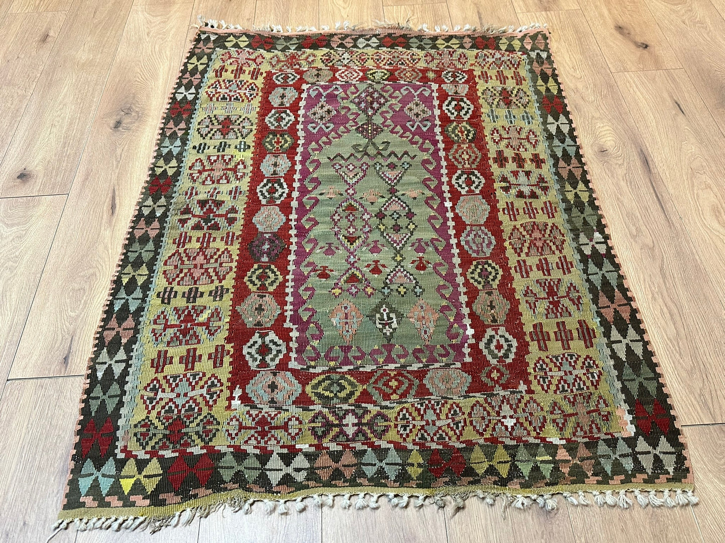 Orientteppich handgeknüpft 133x103 cm ANTIK Kilim Anatolien
