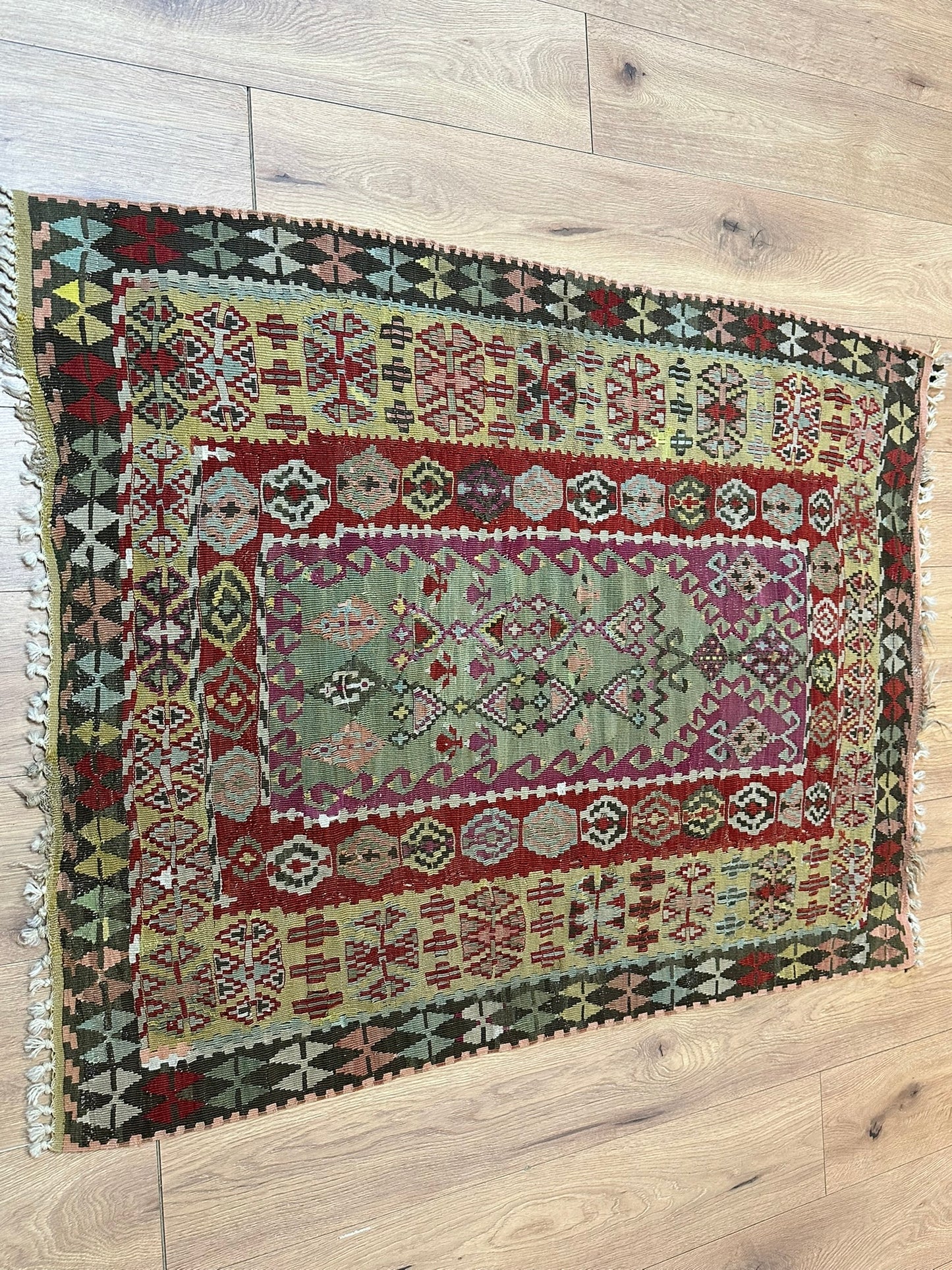 Orientteppich handgeknüpft 133x103 cm ANTIK Kilim Anatolien