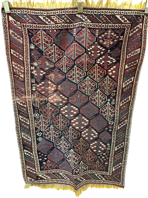 Orientteppich handgeknüpft 123x85 cm antik Gaschgai