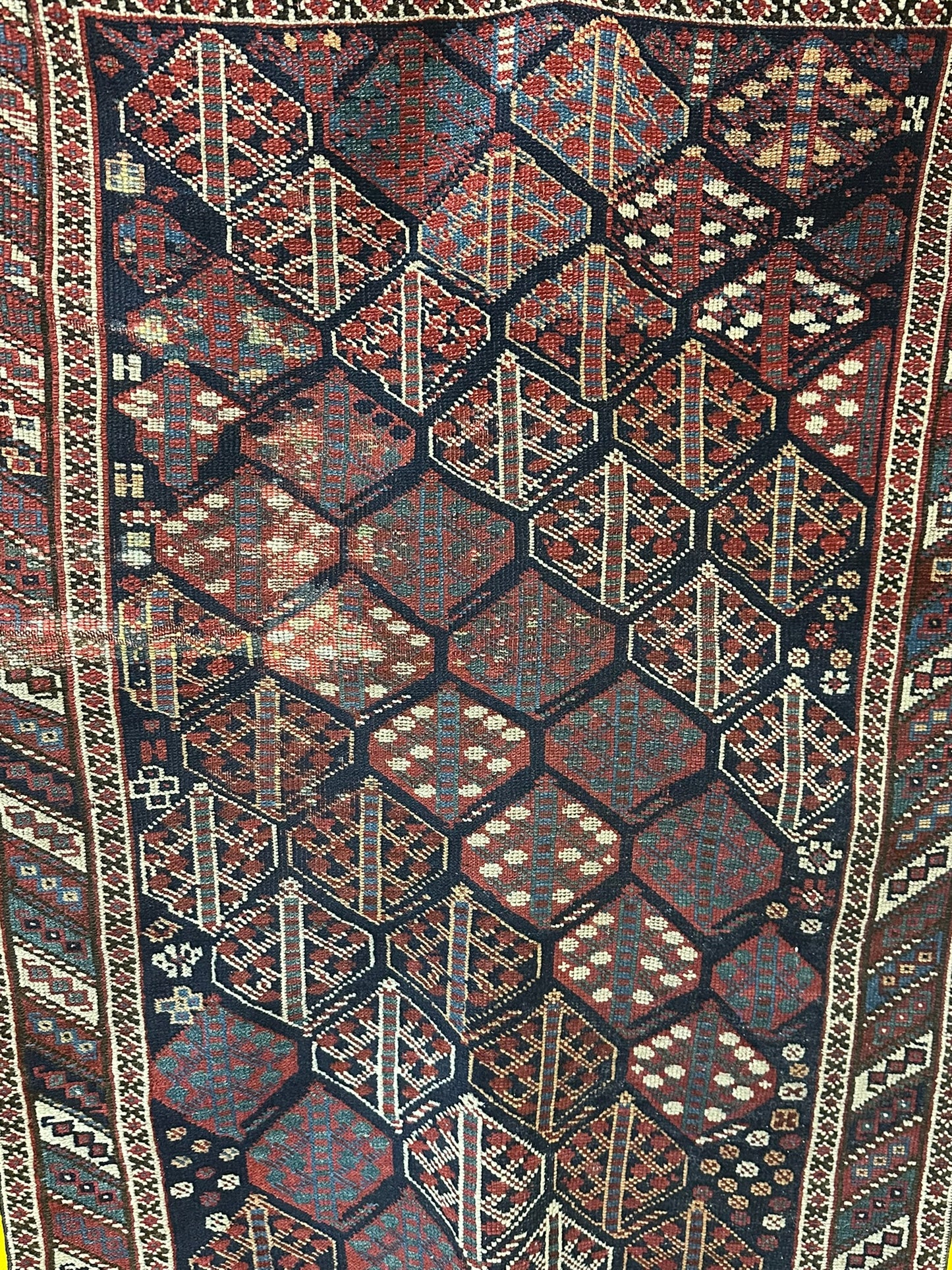 Orientteppich handgeknüpft 123x85 cm antik Gaschgai