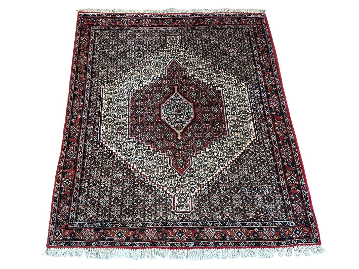 Orientteppich handgeknüpft Senneh Bidjar 150x122 cm