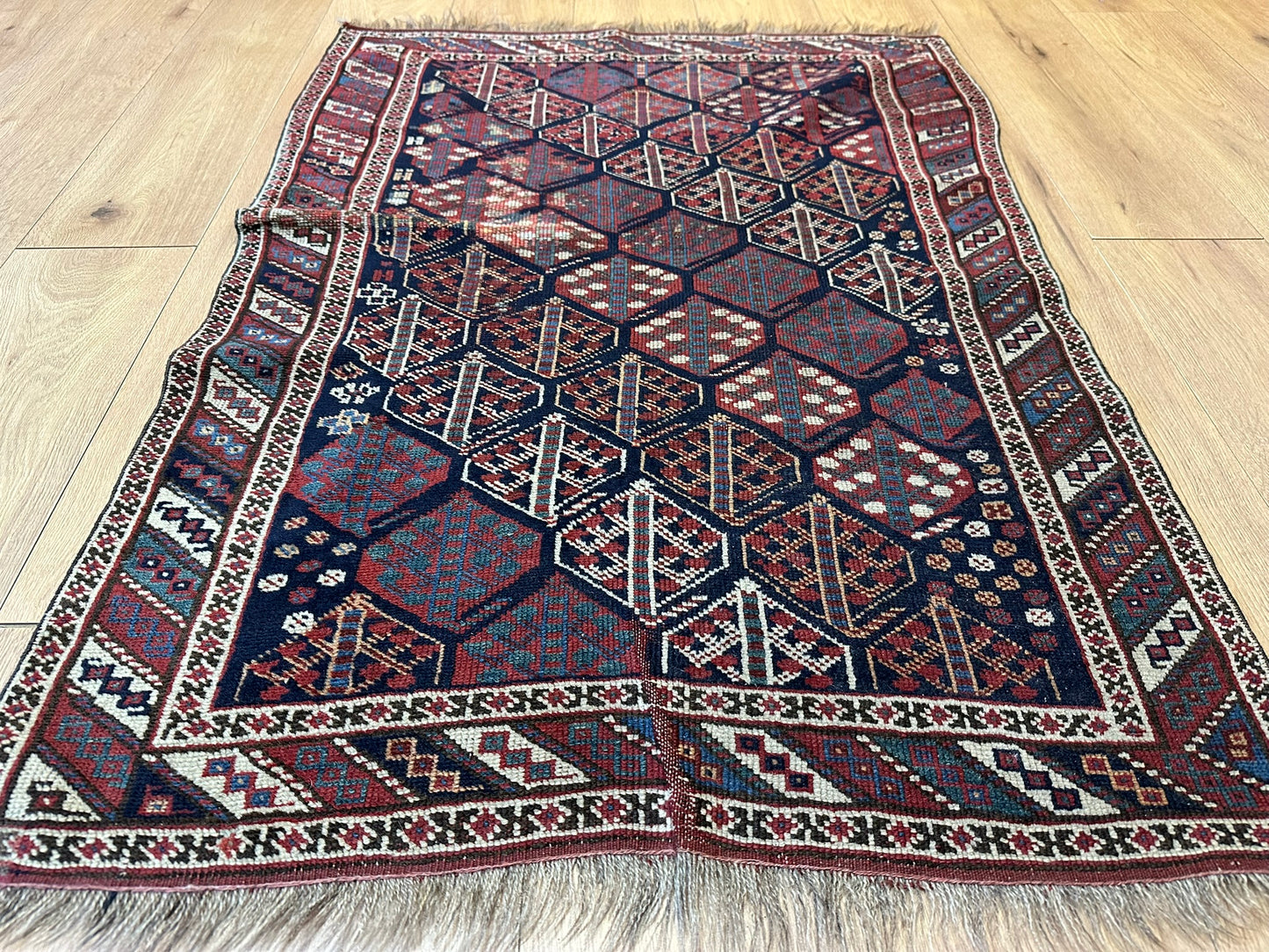 Orientteppich handgeknüpft 123x85 cm antik Gaschgai