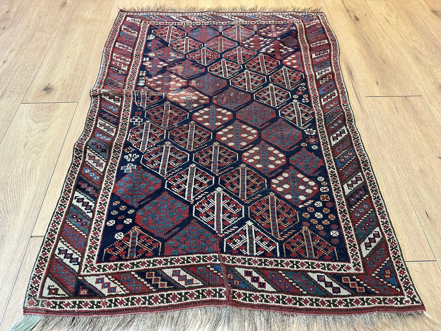 Orientteppich handgeknüpft 123x85 cm antik Gaschgai