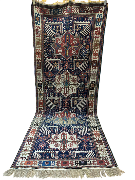 Orientteppich handgeknüpft 320x135 cm antik Kazak Akstafta