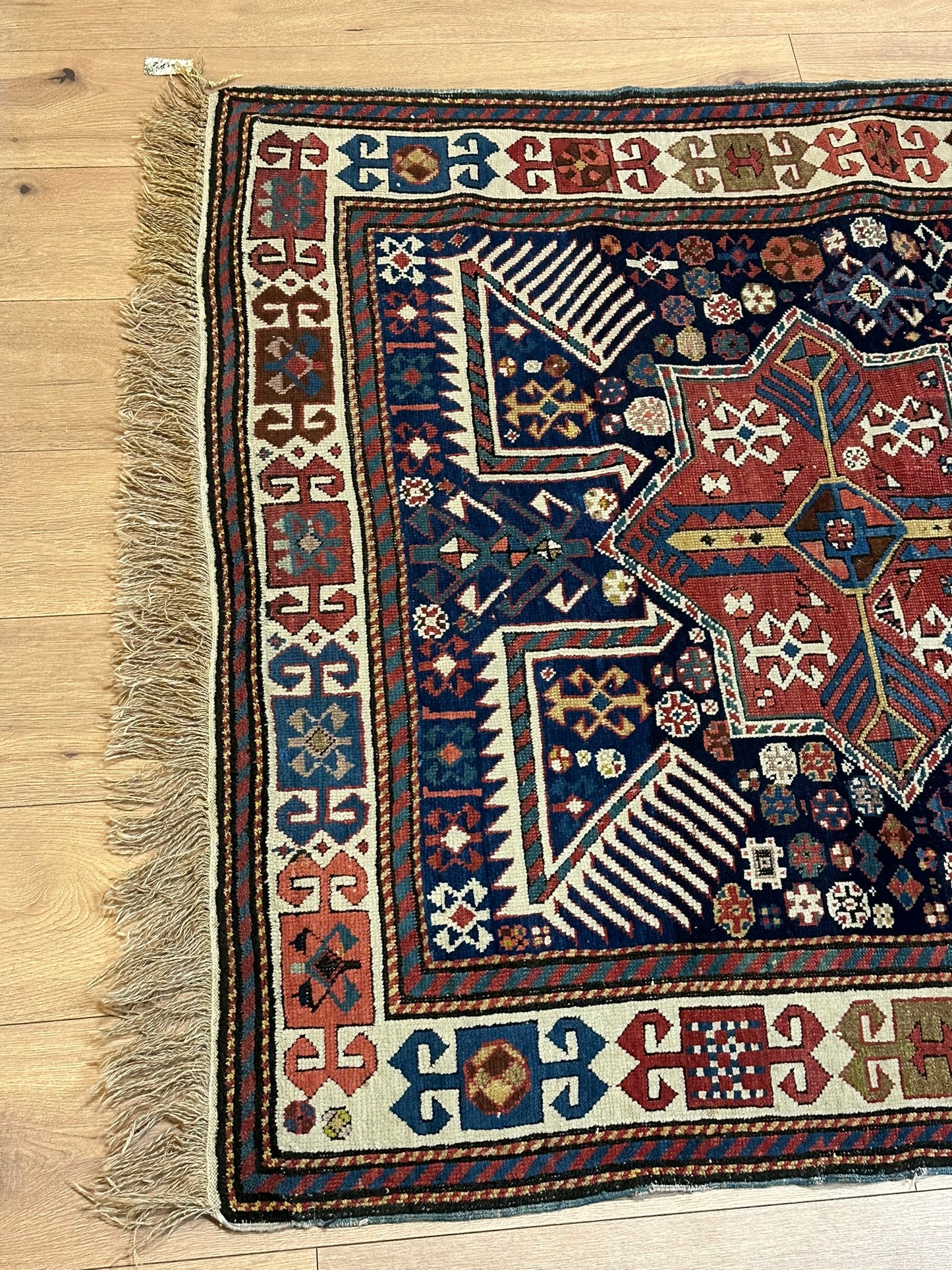 Orientteppich handgeknüpft 320x135 cm antik Kazak Akstafta