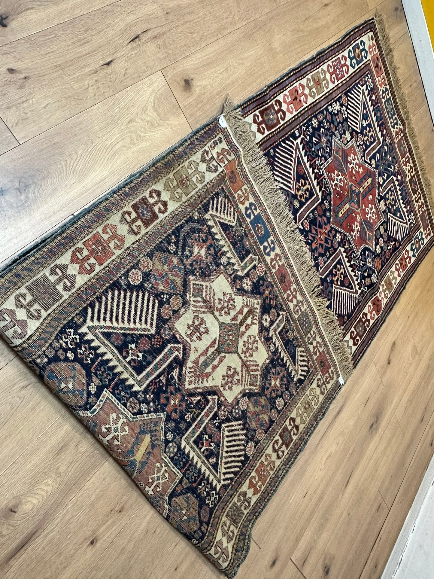 Orientteppich handgeknüpft 320x135 cm antik Kazak Akstafta