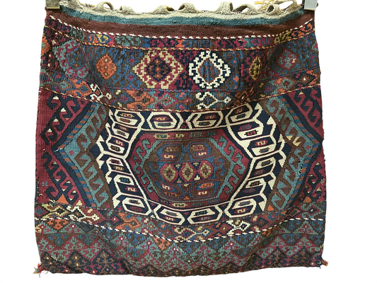 Orientteppich handgeknüpft 78x68 cm antik Kelim Selten