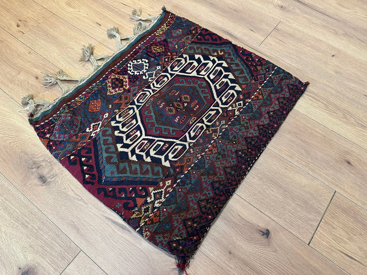 Orientteppich handgeknüpft 78x68 cm antik Kelim Selten