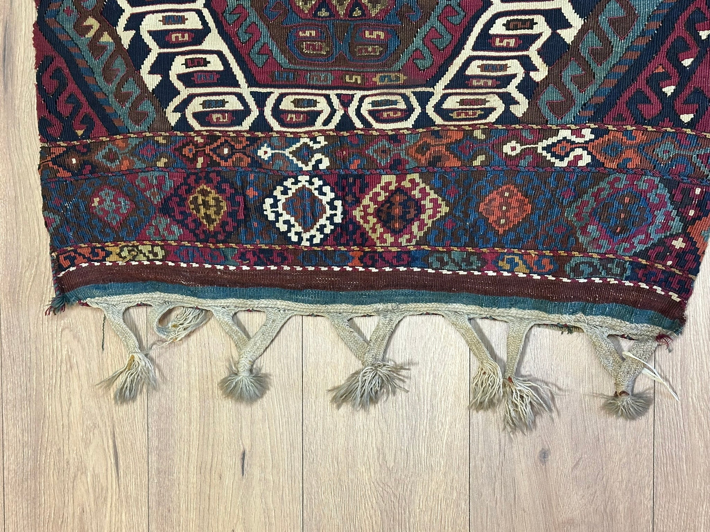 Orientteppich handgeknüpft 78x68 cm antik Kelim Selten