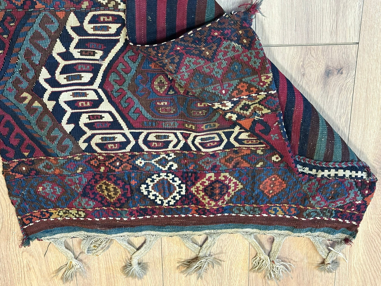 Orientteppich handgeknüpft 78x68 cm antik Kelim Selten