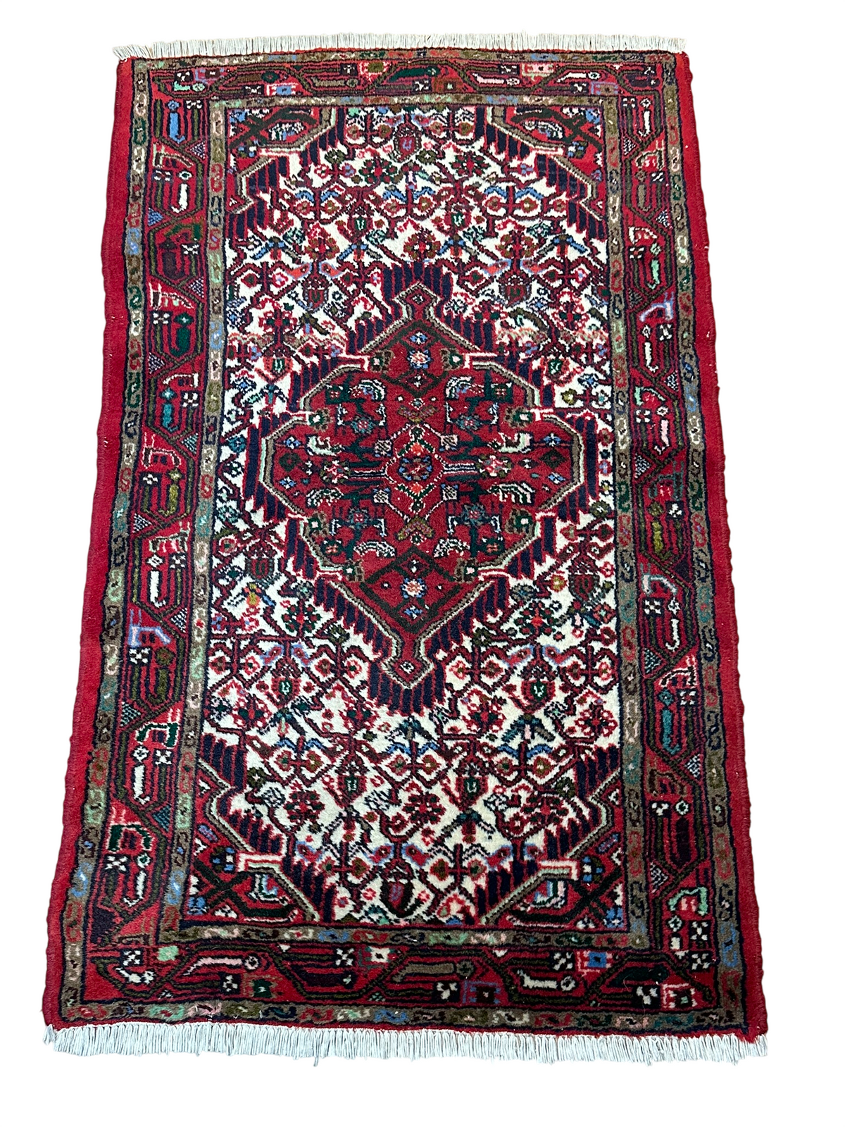 Handgeknüpfter Hamadan Orientteppich Brücke 130x77 cm