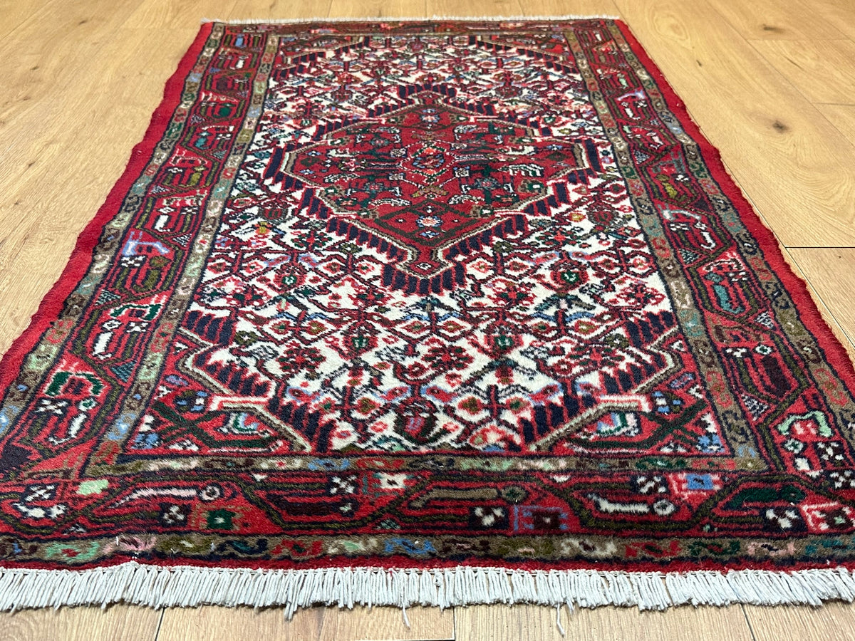 Handgeknüpfter Hamadan Orientteppich Brücke 130x77 cm