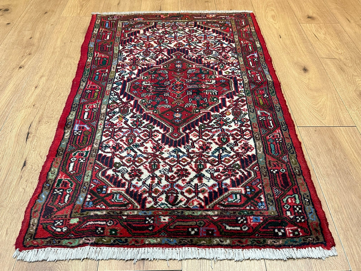 Handgeknüpfter Hamadan Orientteppich Brücke 130x77 cm