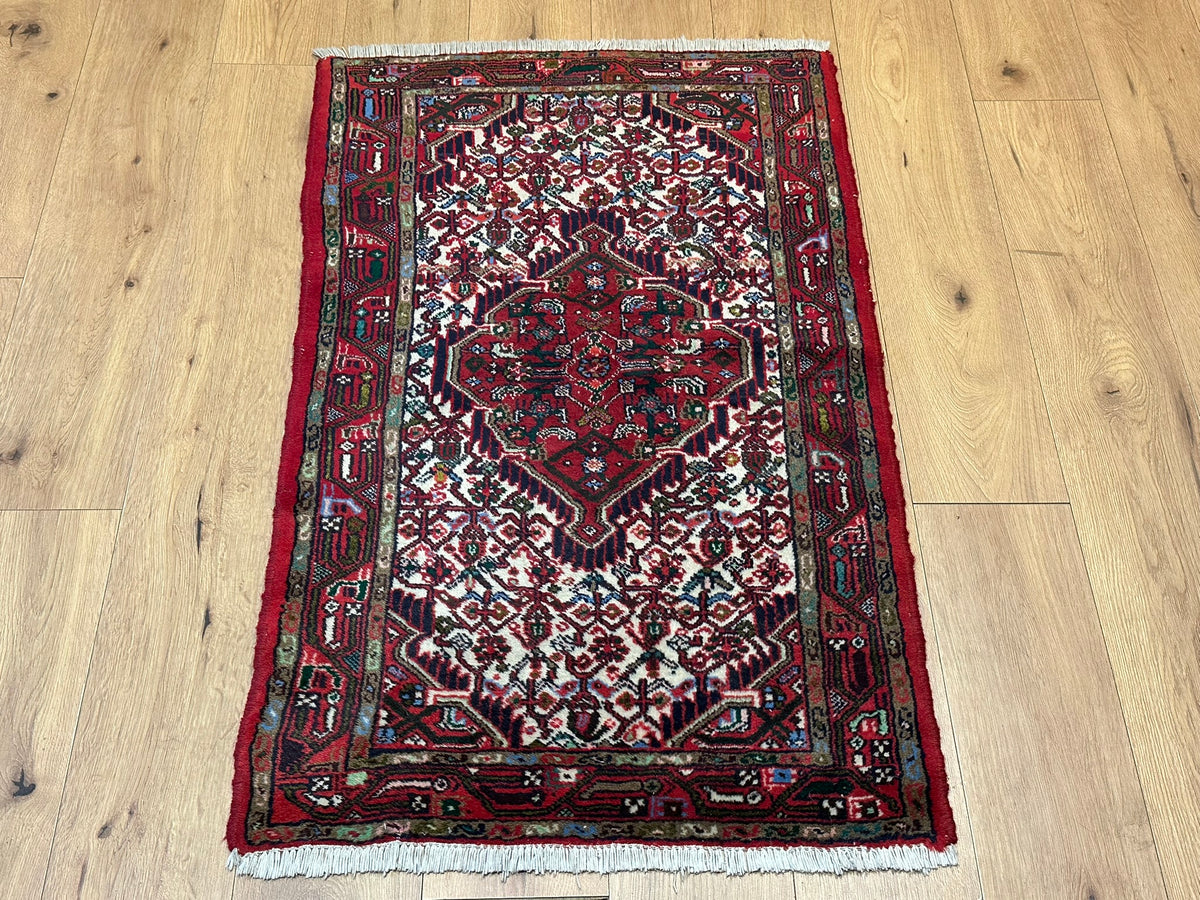 Handgeknüpfter Hamadan Orientteppich Brücke 130x77 cm