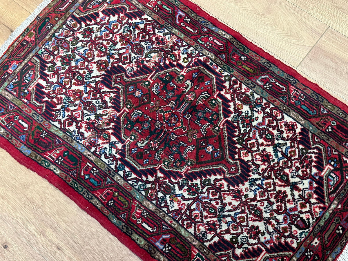 Handgeknüpfter Hamadan Orientteppich Brücke 130x77 cm