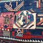 Handgeknüpfter Perser Orientteppich Afschari Art Deco - Naturfarben 51x77 cm